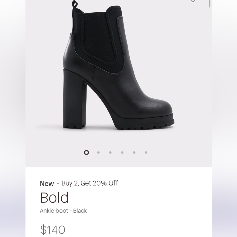 Aldo Bold Black Ankle Boots